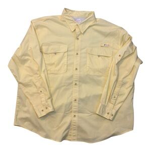 World Wide Sportsman Men’s Vented Fishing Shirt 3XL Butter Yellow Long Sleeve